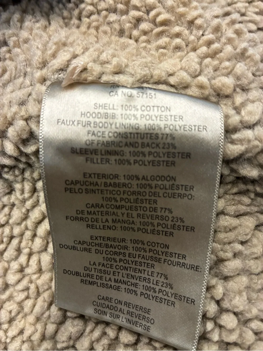 Levi's Tan Canvas Hooded Field Jacket with Gray Hoodie Layer